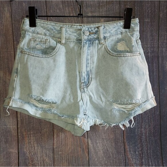 PacSun Pants - PacSun Faded Blue Ripped Jean Shorts